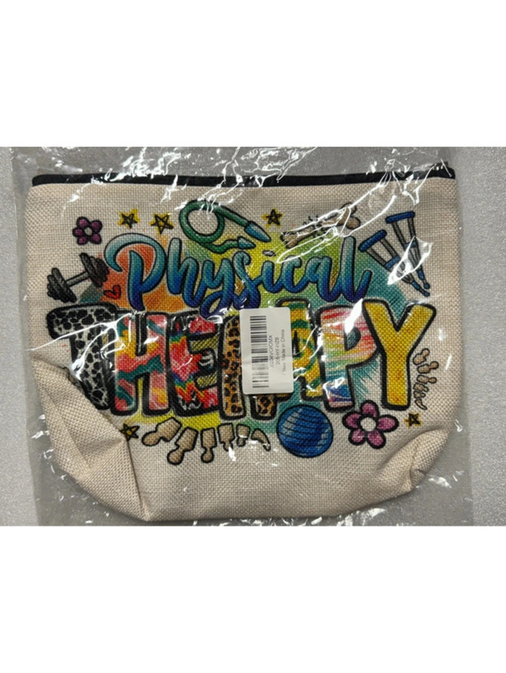 Canvas Zipper Makeup Bag Physical Therapy Zipper Pouch